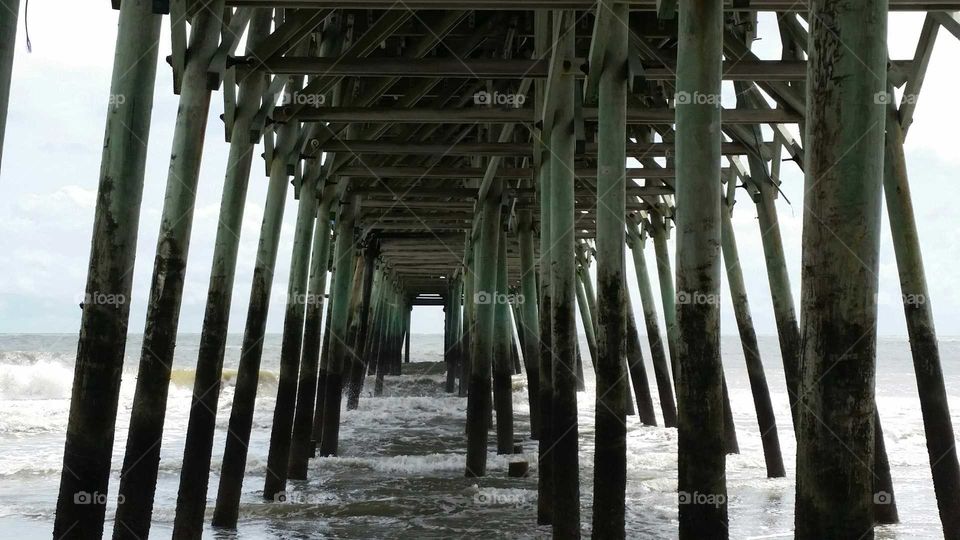 under the pier