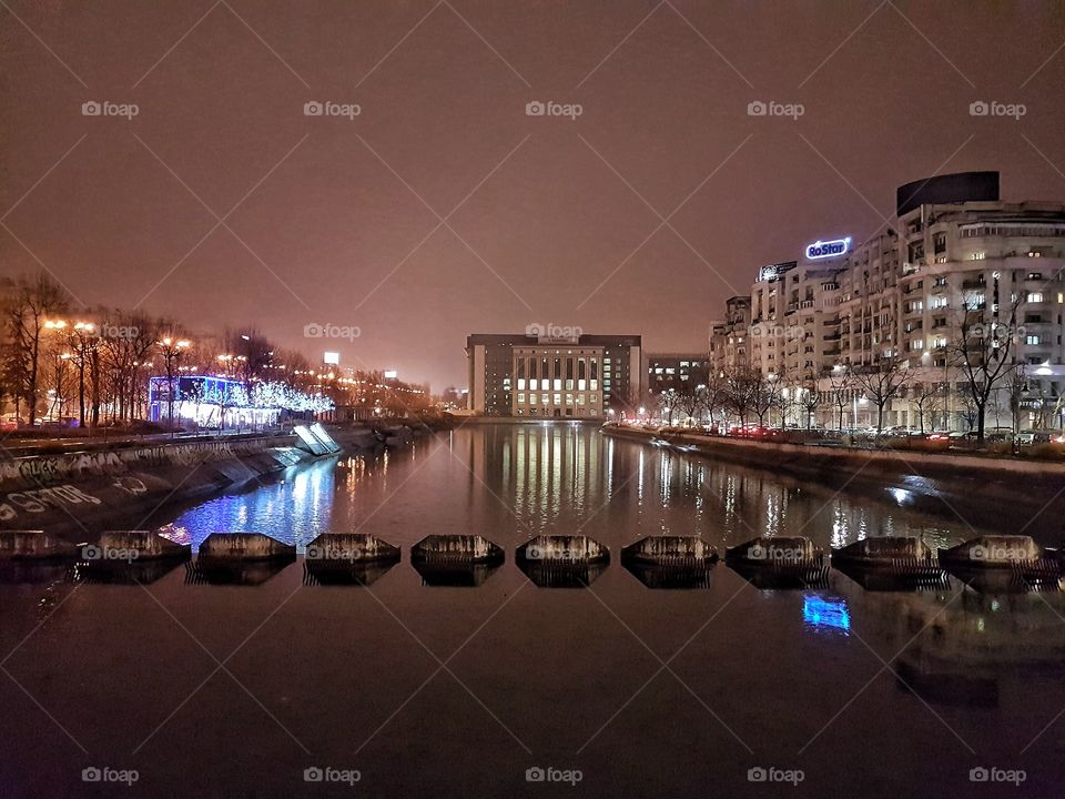 Bucharest at night.