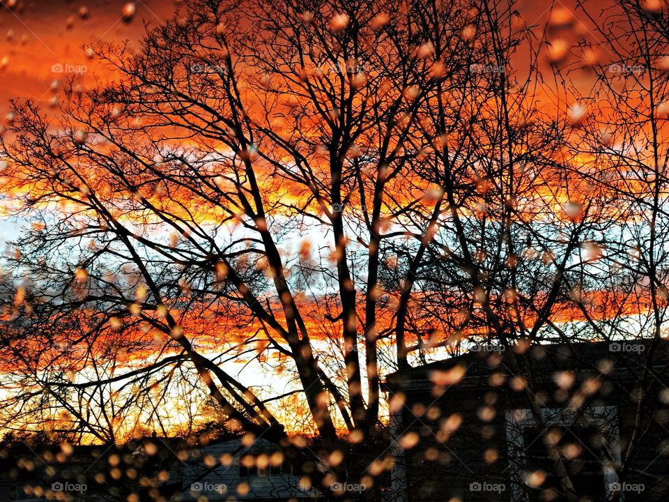 Sunset Through The Rain, New York Sunset, Colorful Sunset, Long Island At Dusk