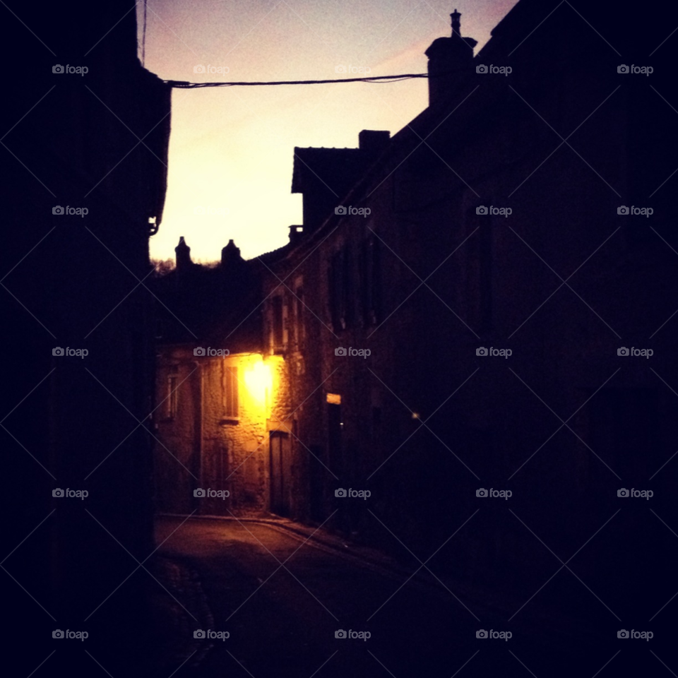 poitou. france light dawn old street by alicedebarrau