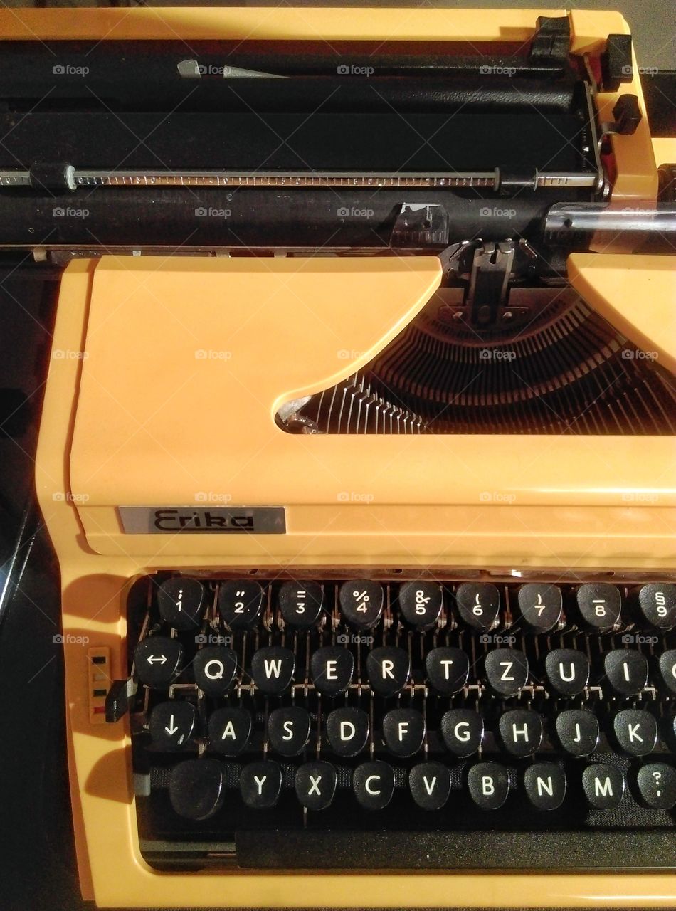 Yellow typewriter