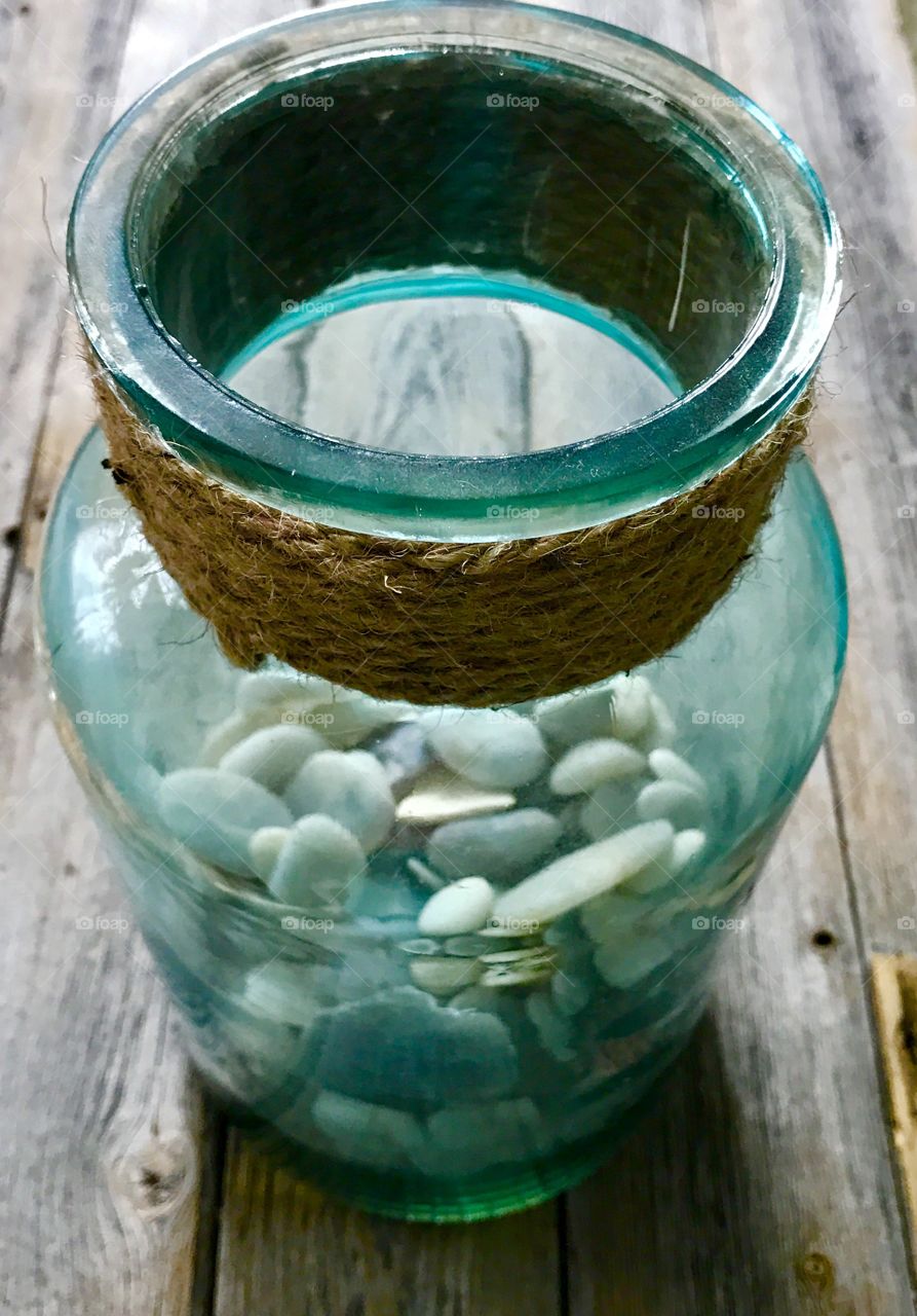 Close-Up Jar with Rocks