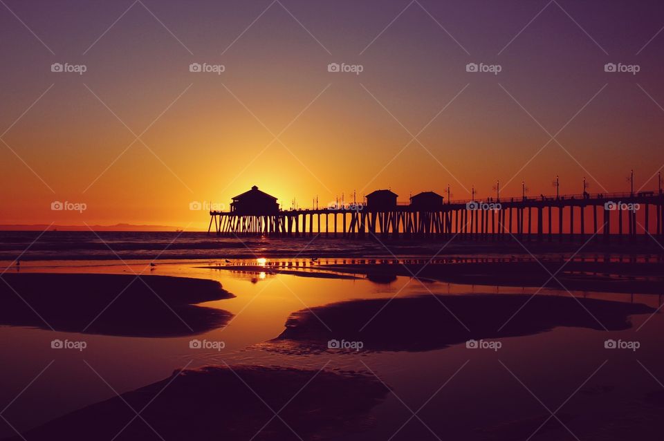 Huntington Beach sunset 