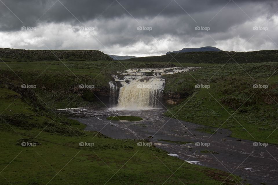 A waterfall in bale National Park Ethiopia 