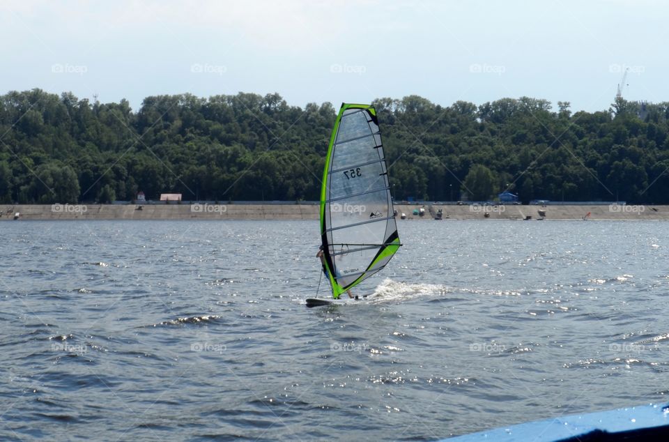 Windsurfing on sailing and water sports