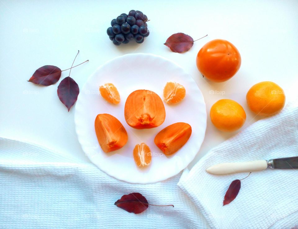 orange tasty fruits background