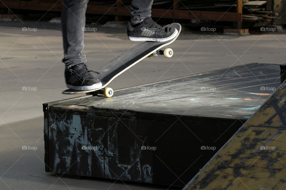 Grind with skateboard