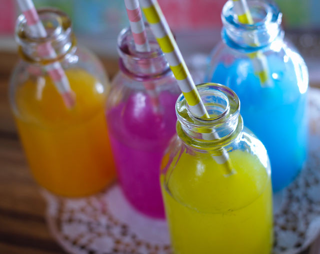 fresh colorful fruit juice summer