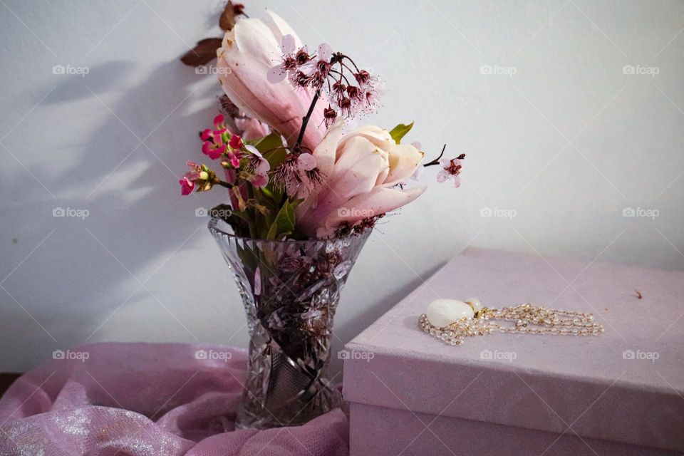 Spring floweres in a vase