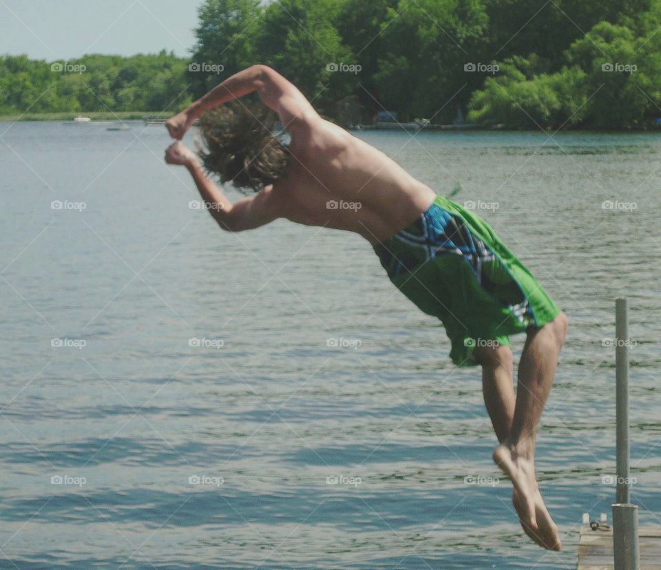 backflips in lake chemong 
