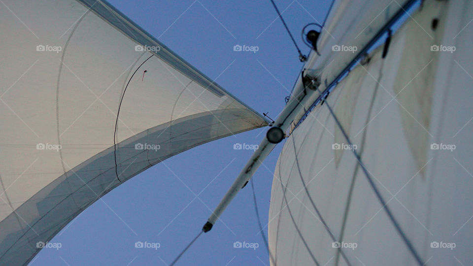 abstract shot of a sailboat sail
