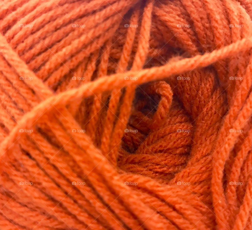 Close-Up Orange Yarn