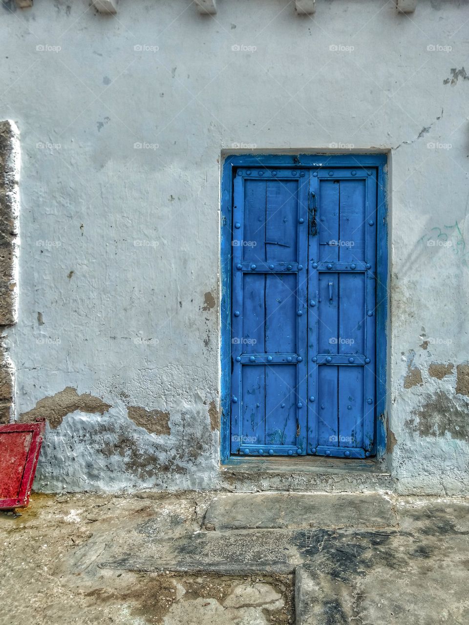 a typical India  village house door