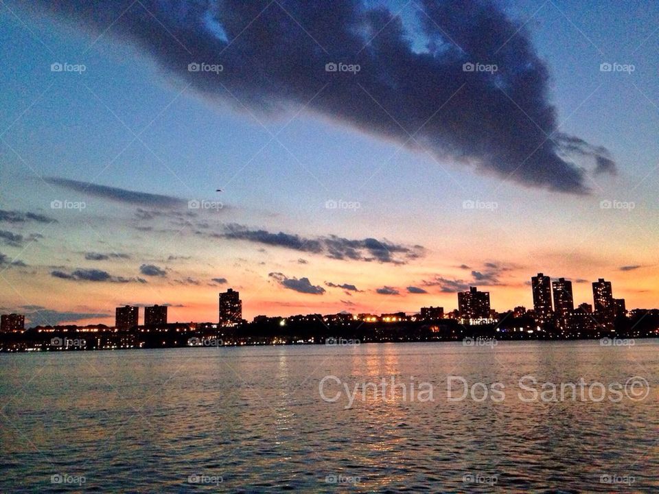 Sunset over the Hudson River 