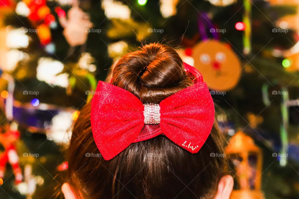 red hair bow