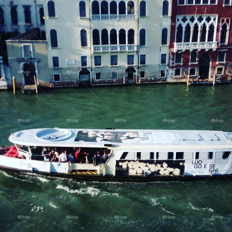 Tour boat in Venice.