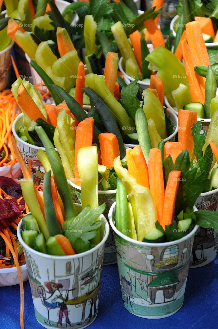 summer salads - with carrot and peppers