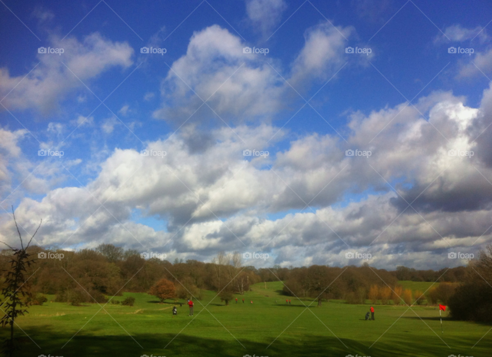 royal epping forest golf course nature sunny clouds by Simon76