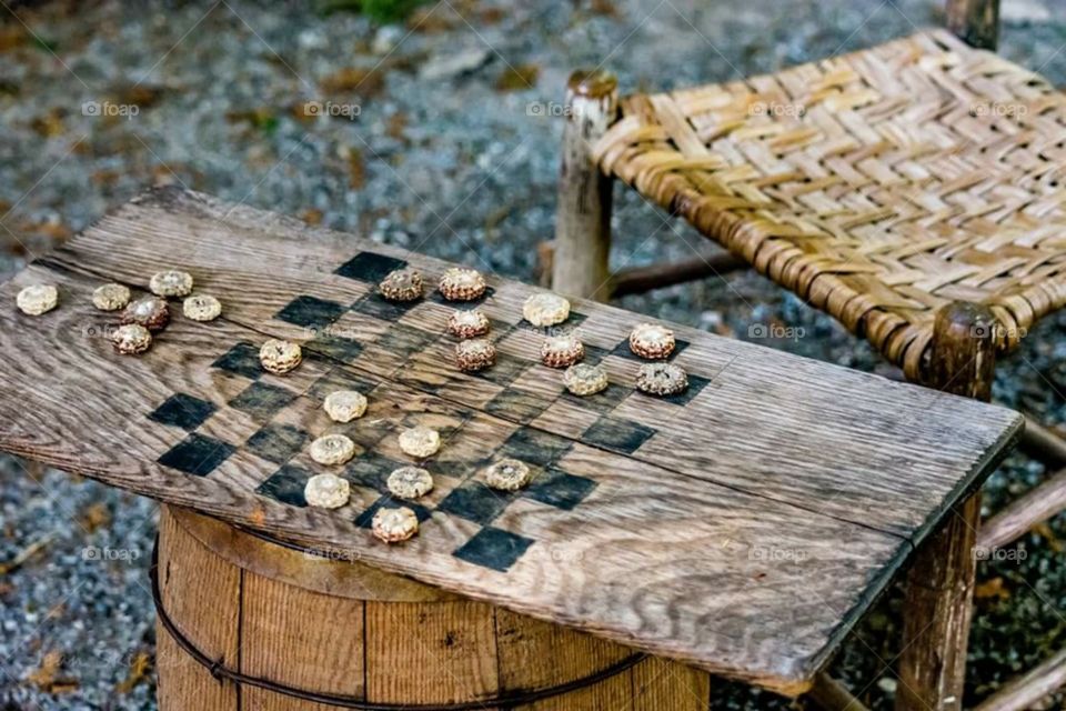 Checker Game. Mabry Mill on Virginia's Blue Ridge Parkway