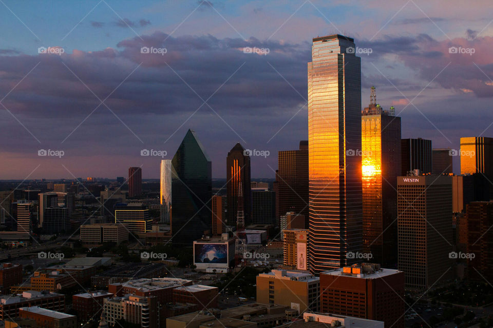 Dallas at sunset