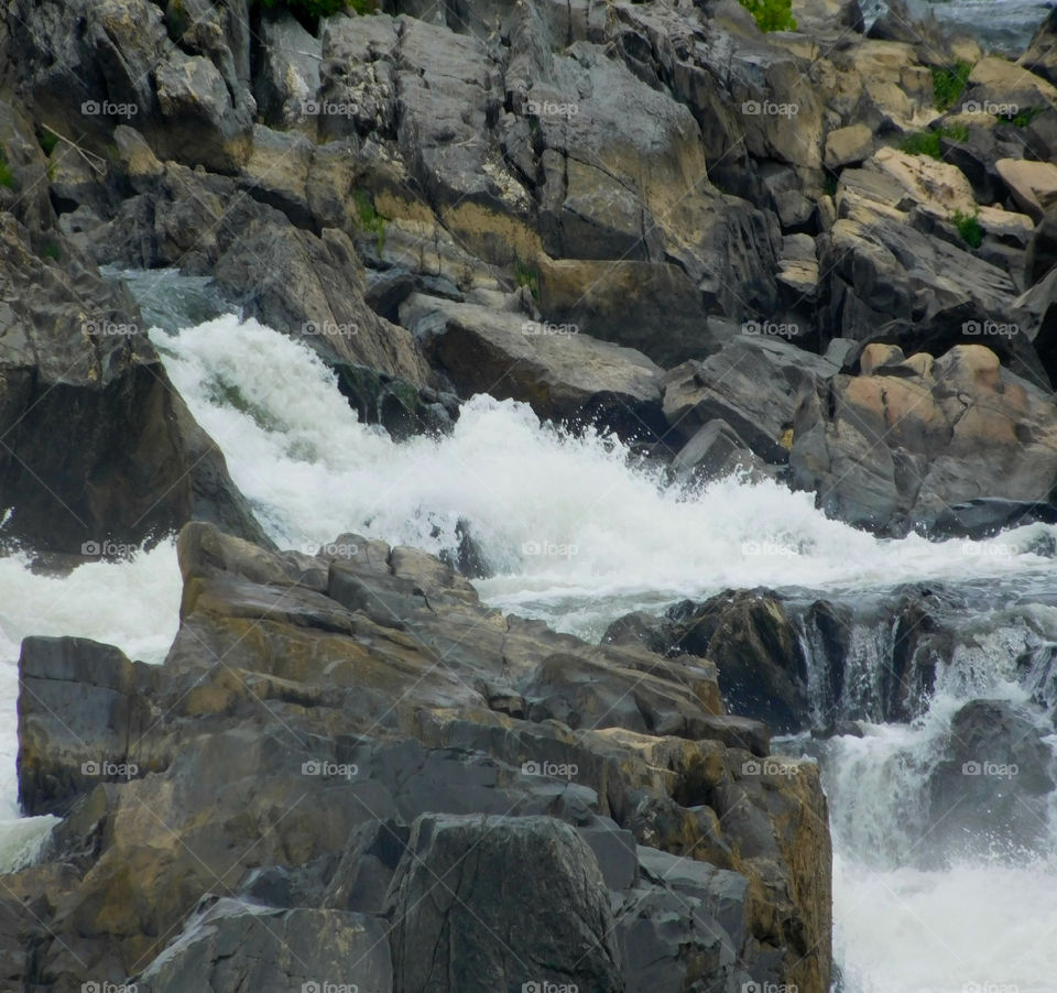 Amazing, waterfall with cascading, crashing, beautiful, and sometimes violent, waterfall, Great Falls, Virginia!