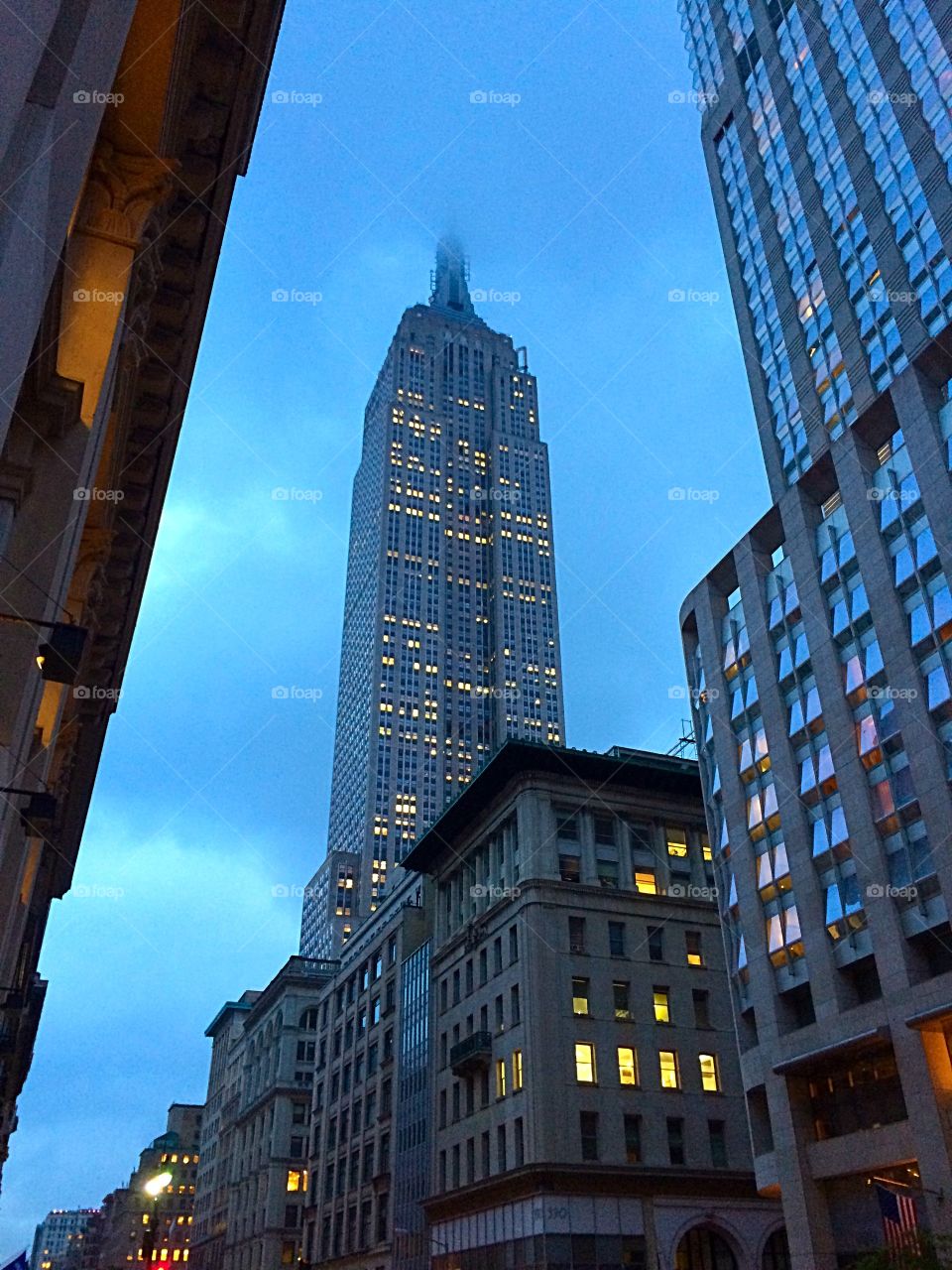 Cloudy Empire State Building
