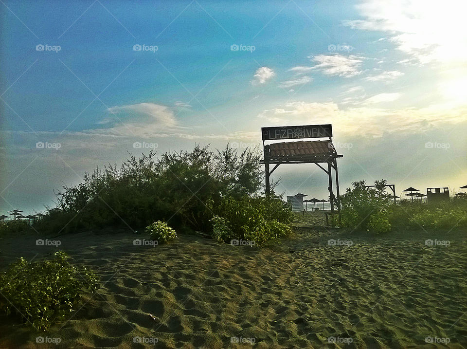 sandy beach, montenegro, europe