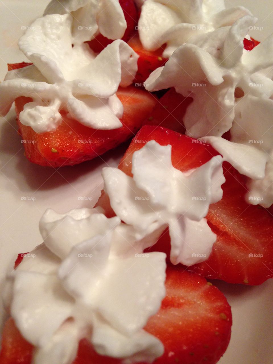 Fruity goodness. Strawberries with cream