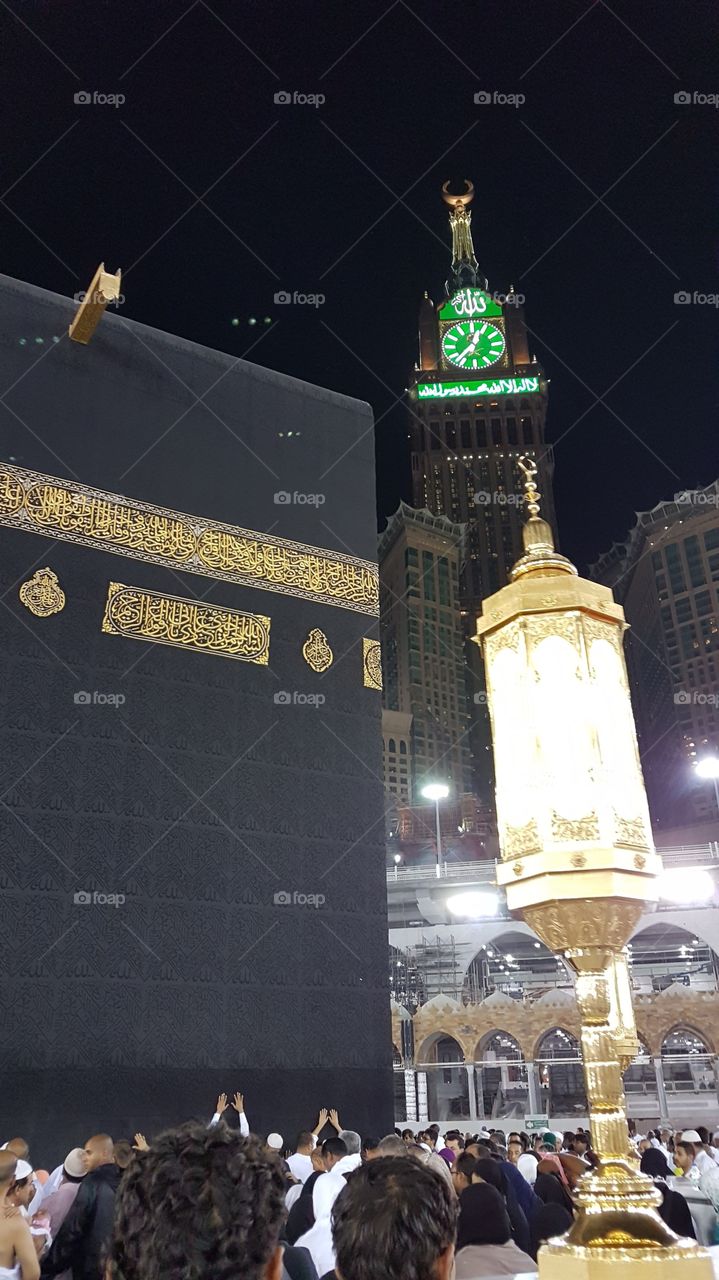 A close view up the kaba The direction for all muslims to face from where they are around world to face and pray