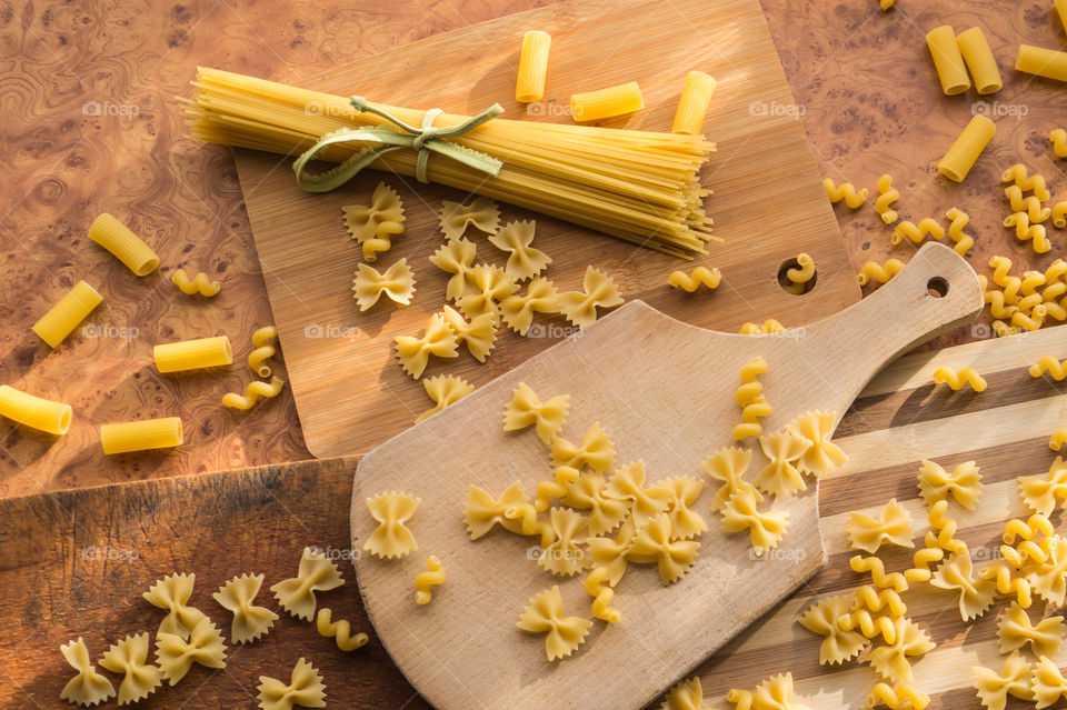 Different types of pasta