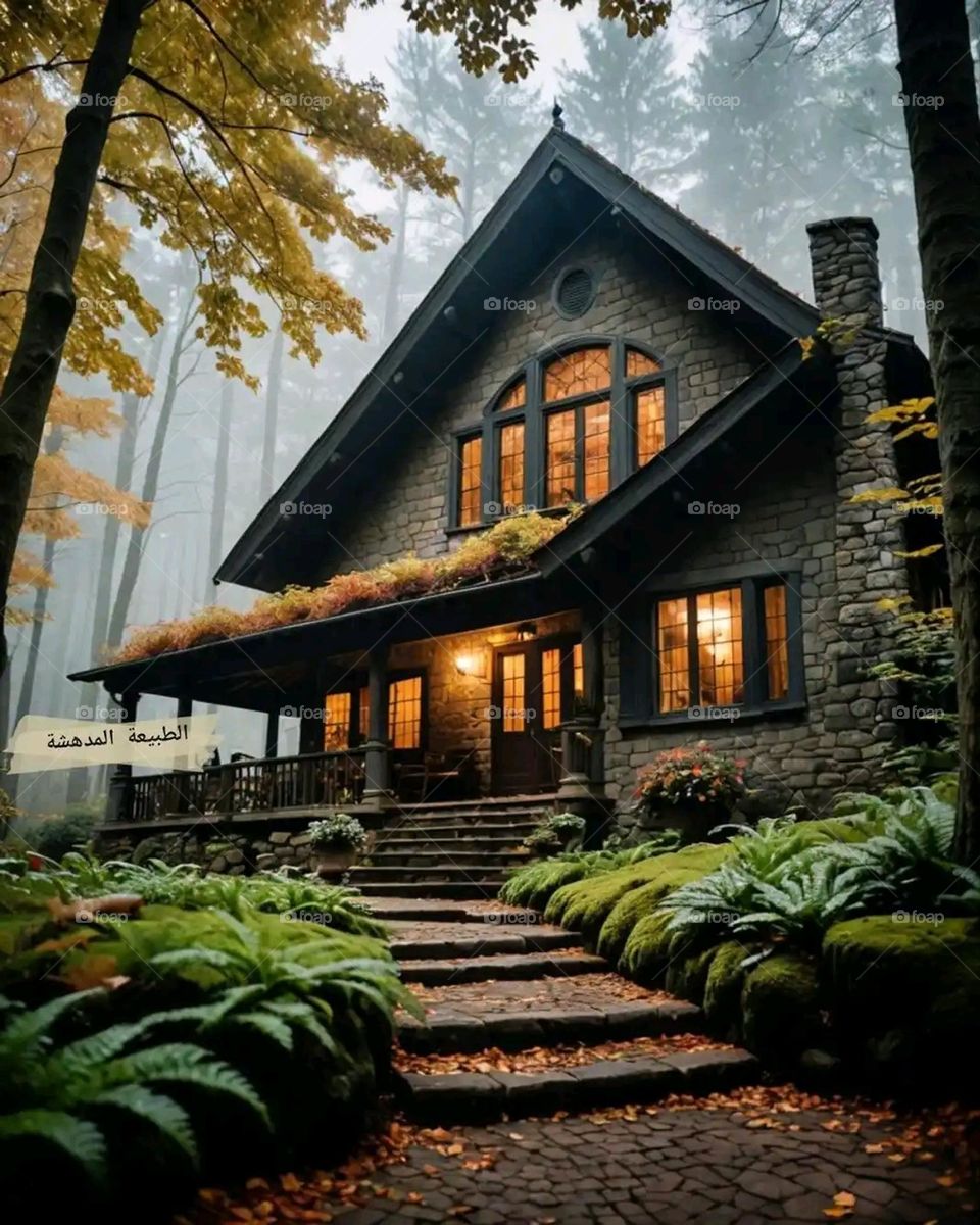 Glory be to God, the magnificent and picturesque view and the natural green trees are a view that is nothing more wonderful than it