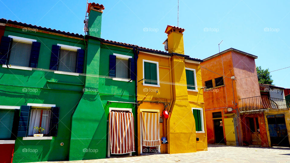 Colorful building in Burano, Italy