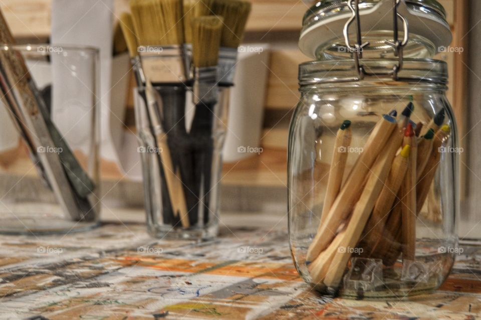 Wood, No Person, Table, Glass, Indoors