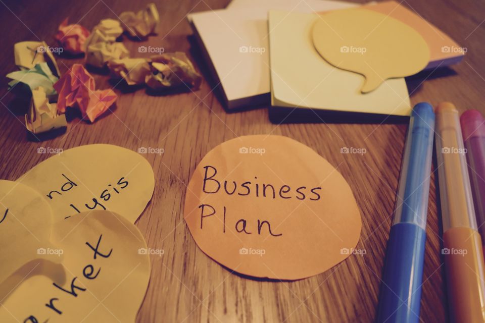 Creating a business plan requires many notes😀