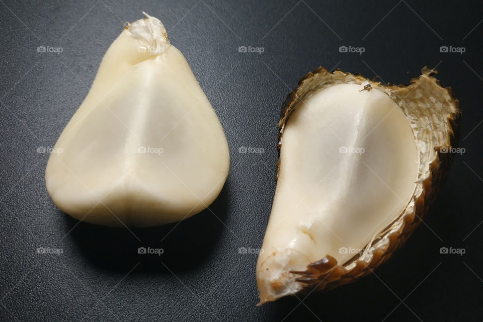 Zalacca palm fruit sliced