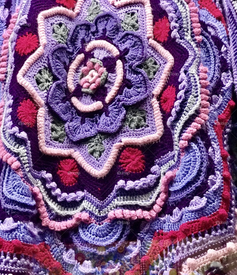 Crocheted Blanket Throw