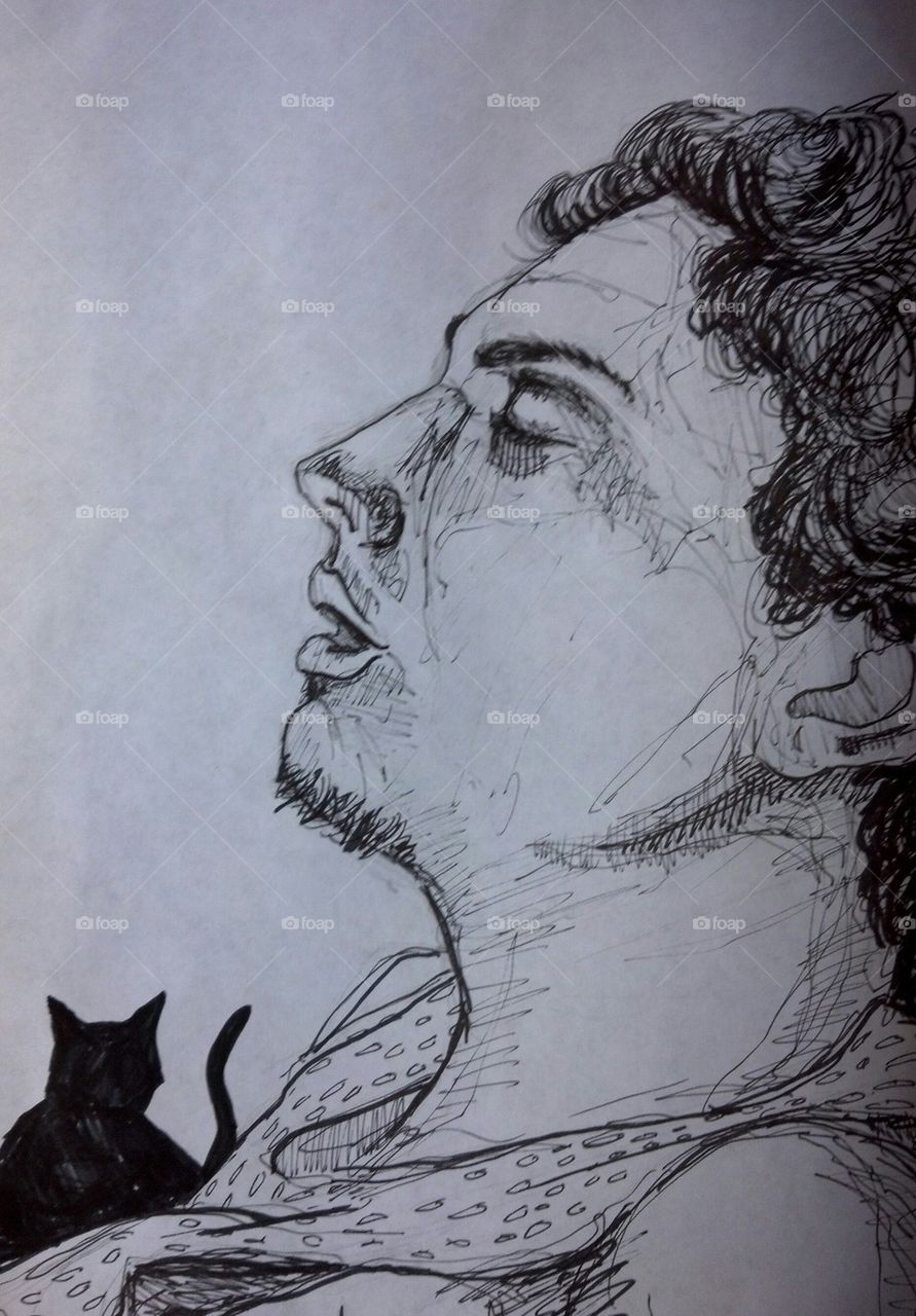 sketch black and white