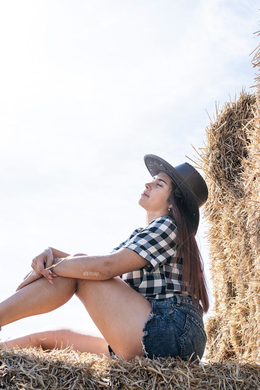 woman in sunny day outdoors