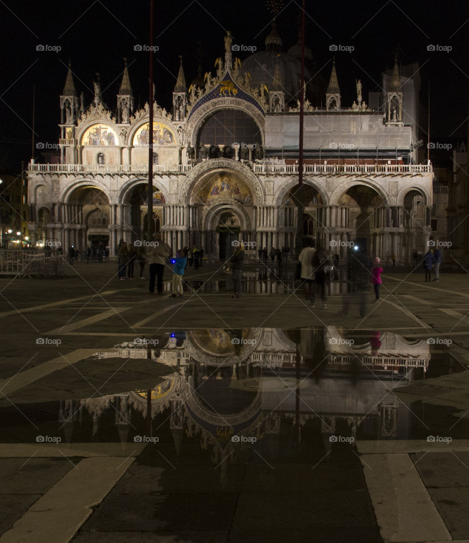Reflection of St Marks Cathedral. Venice