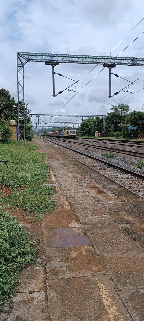 train on railway station