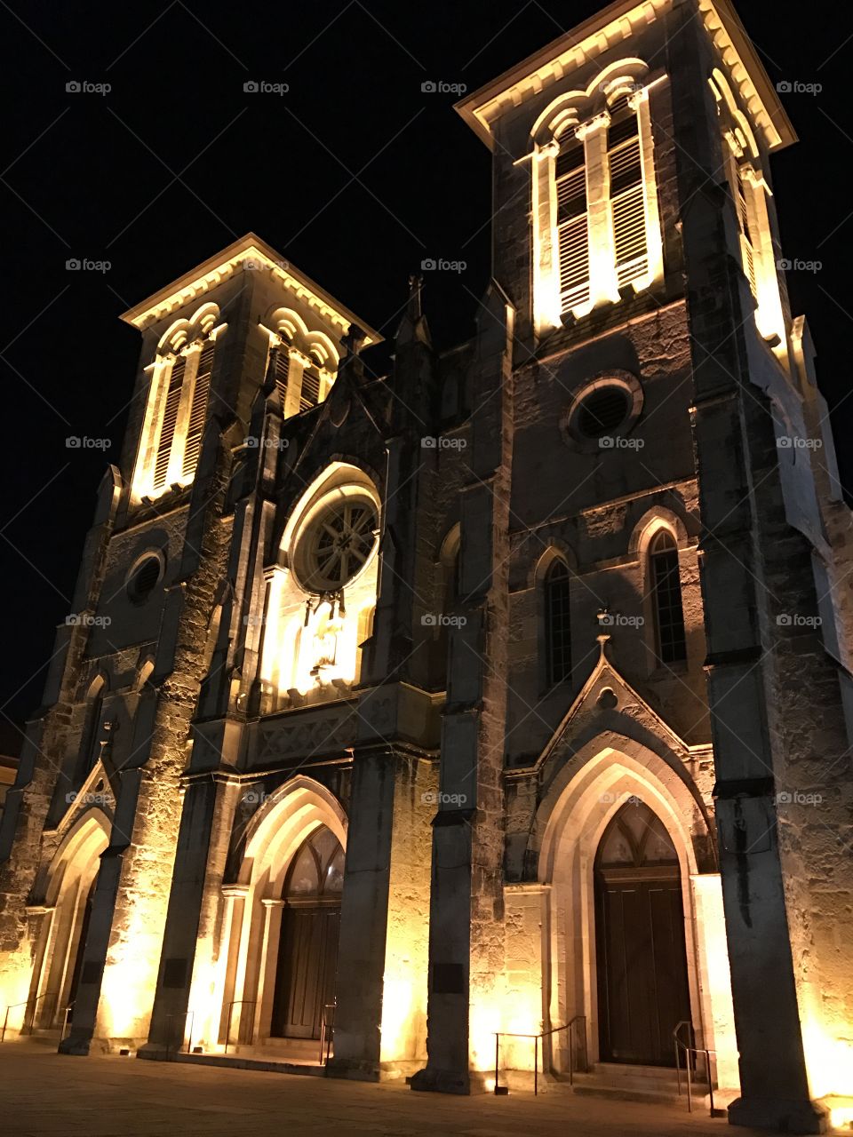 San Fernando Cathedral at night! 