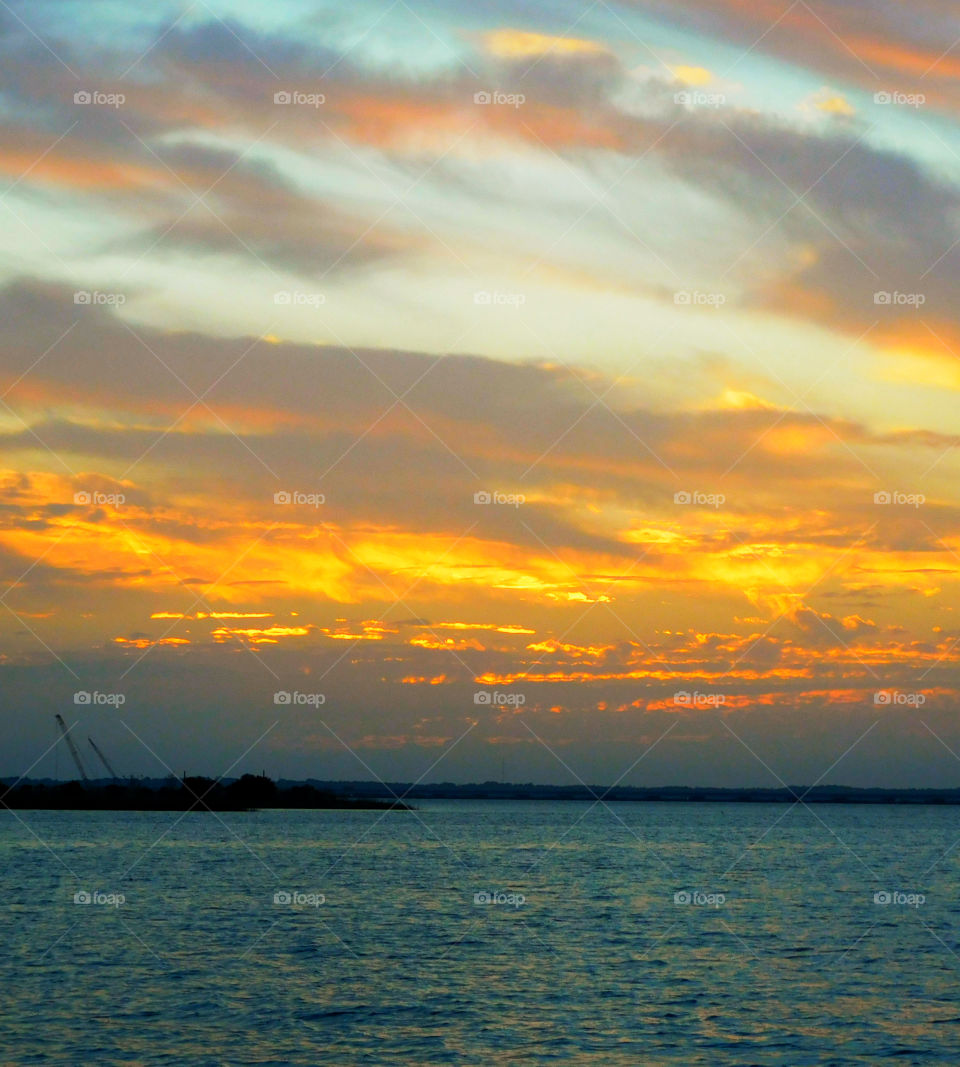 Dramatic sky against sea