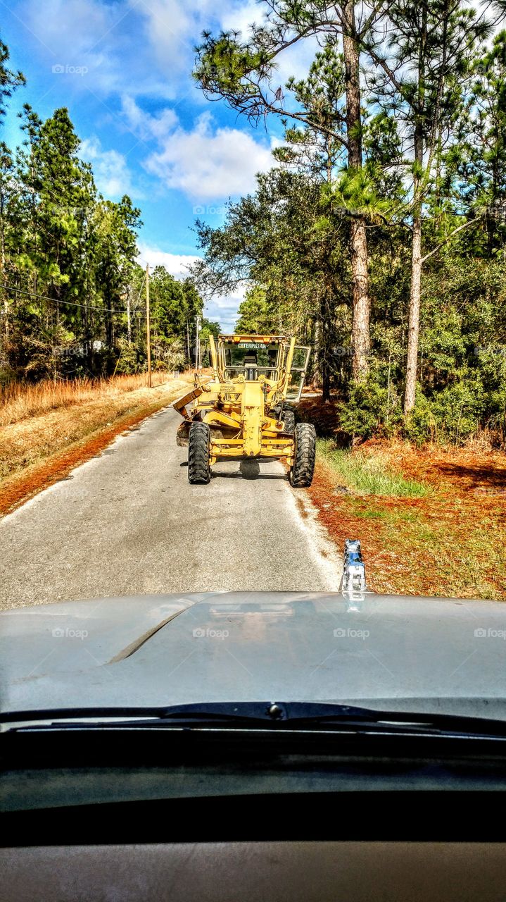 Caterpillar tractor grader