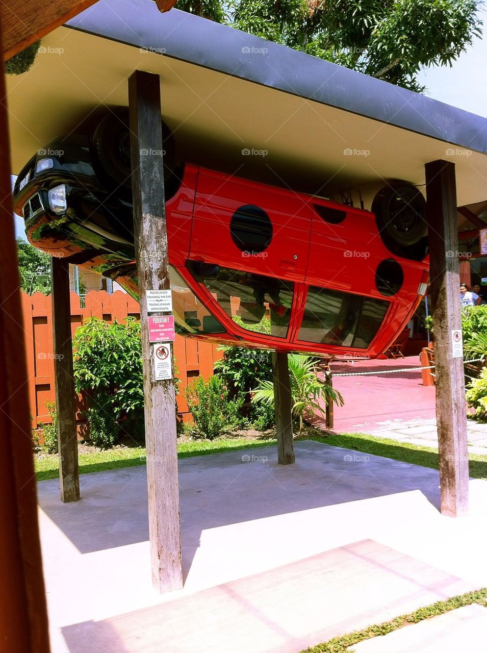 Car upside down