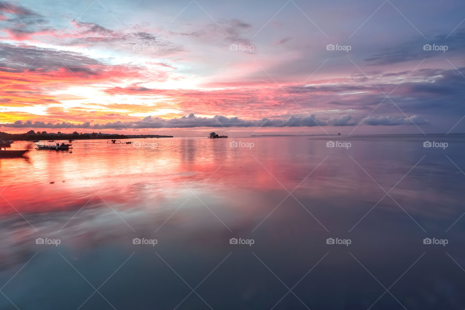 sunset in my village