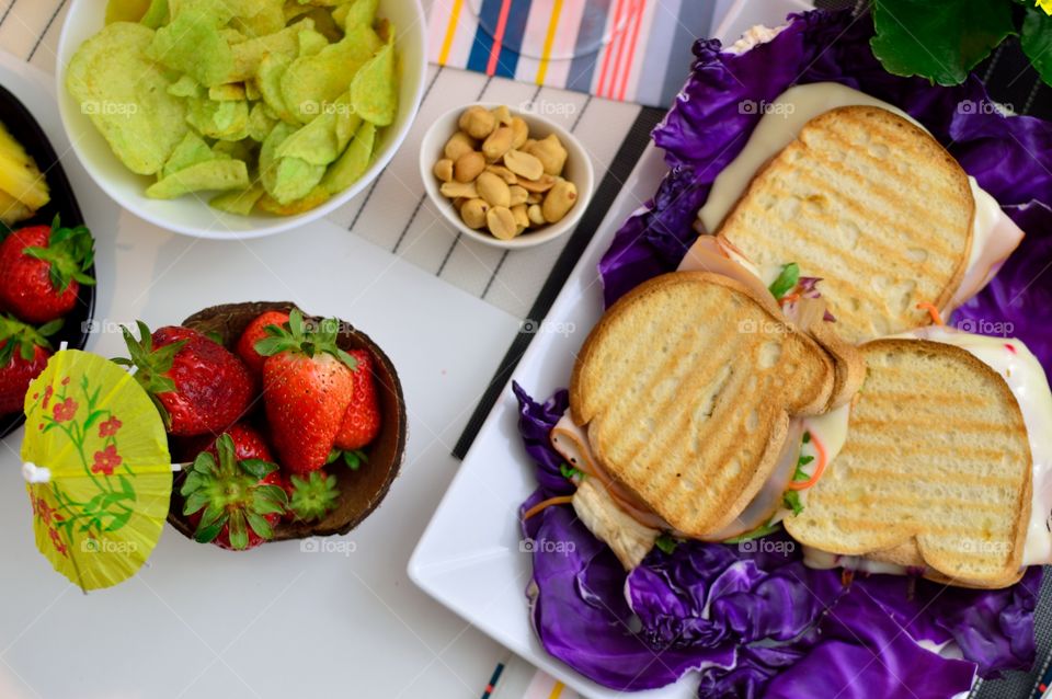 summer aperitif for three people