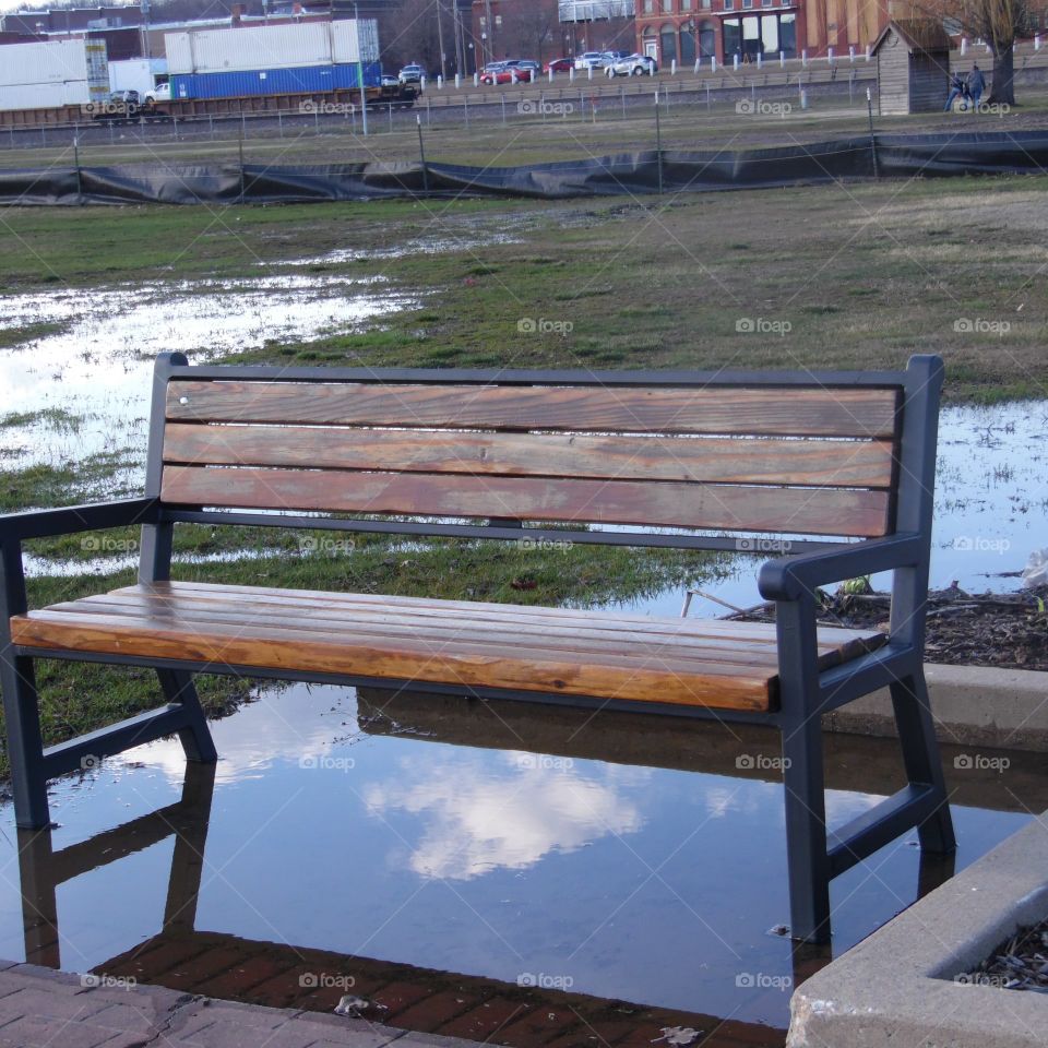 River side park bench