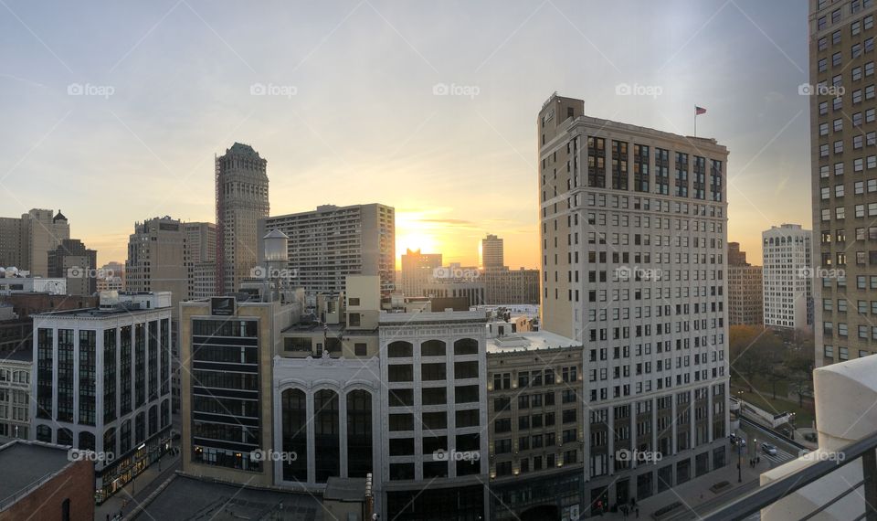 Detroit sunset