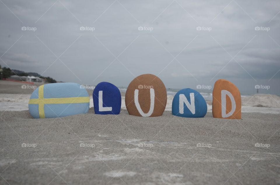 Lund, souvenir on colourful stones