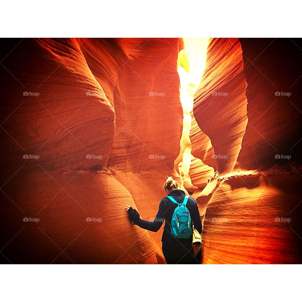 Antelope Canyons . Enjoying the scenery 